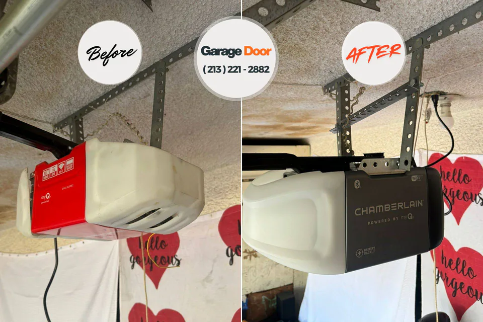 Before and after: garage door repair Coal Fork, WV